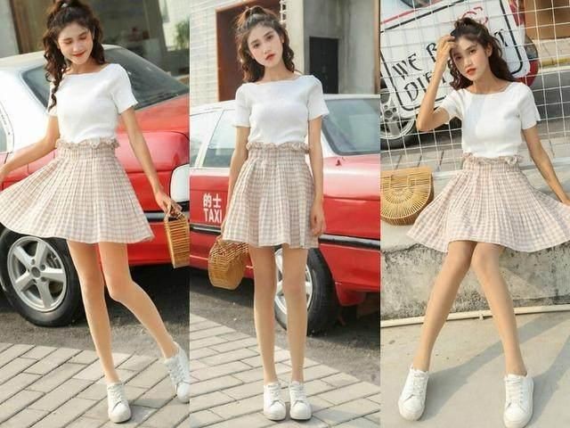 花苞裙配什么上衣才好看